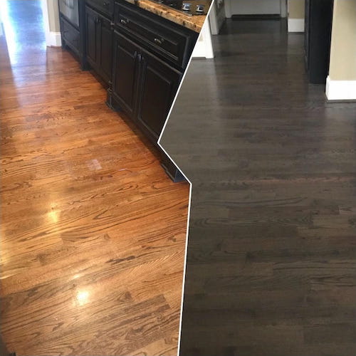 hardwood floor staining result in Atlanta, GA